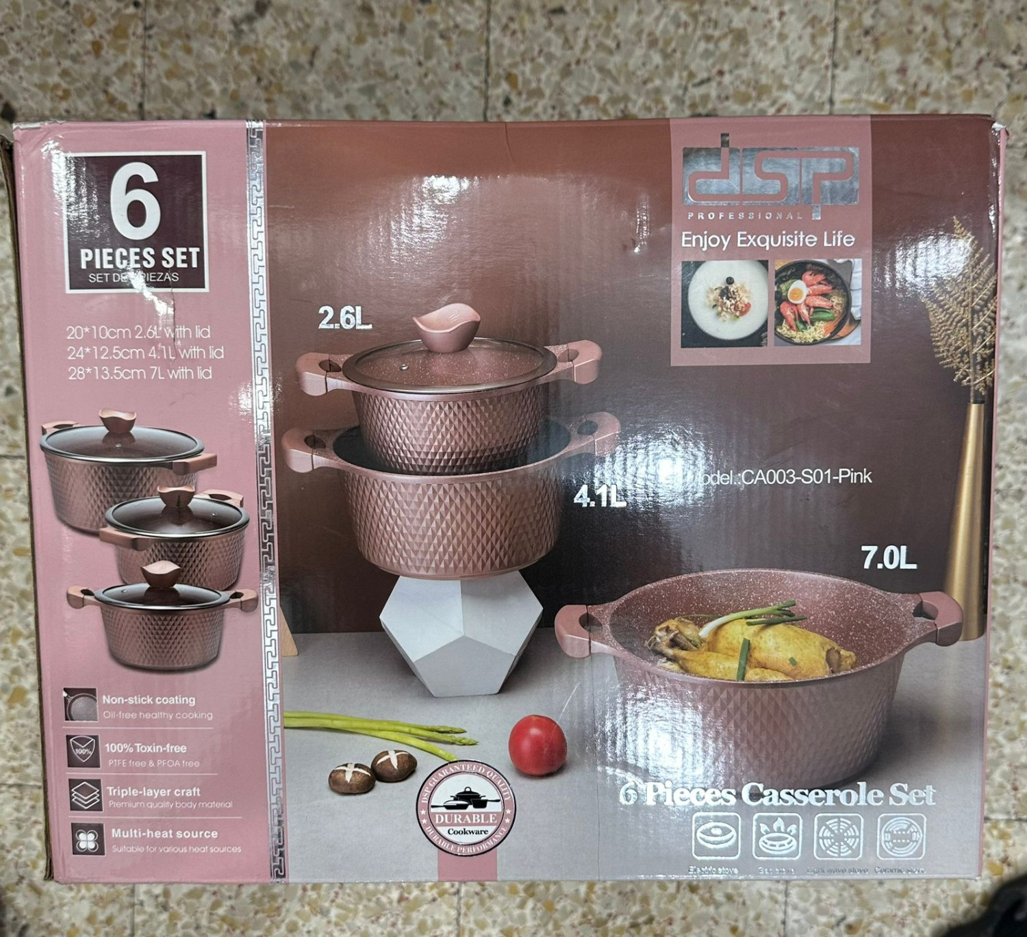 6 pieces casserole set