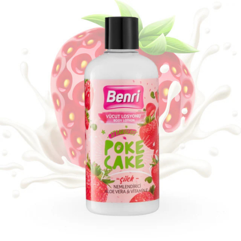 Benri Poke Cake Strawberry Body Lotion