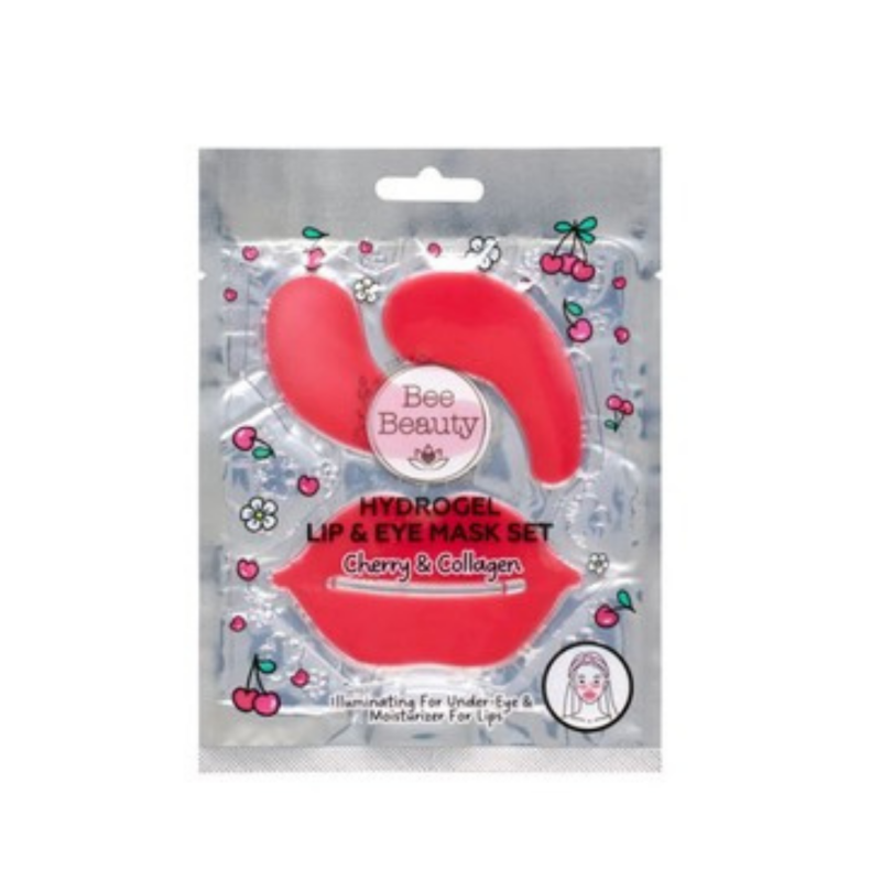 Bee Beauty Hydrogel Lip & Eye Mask Set – Cherry & Collagen