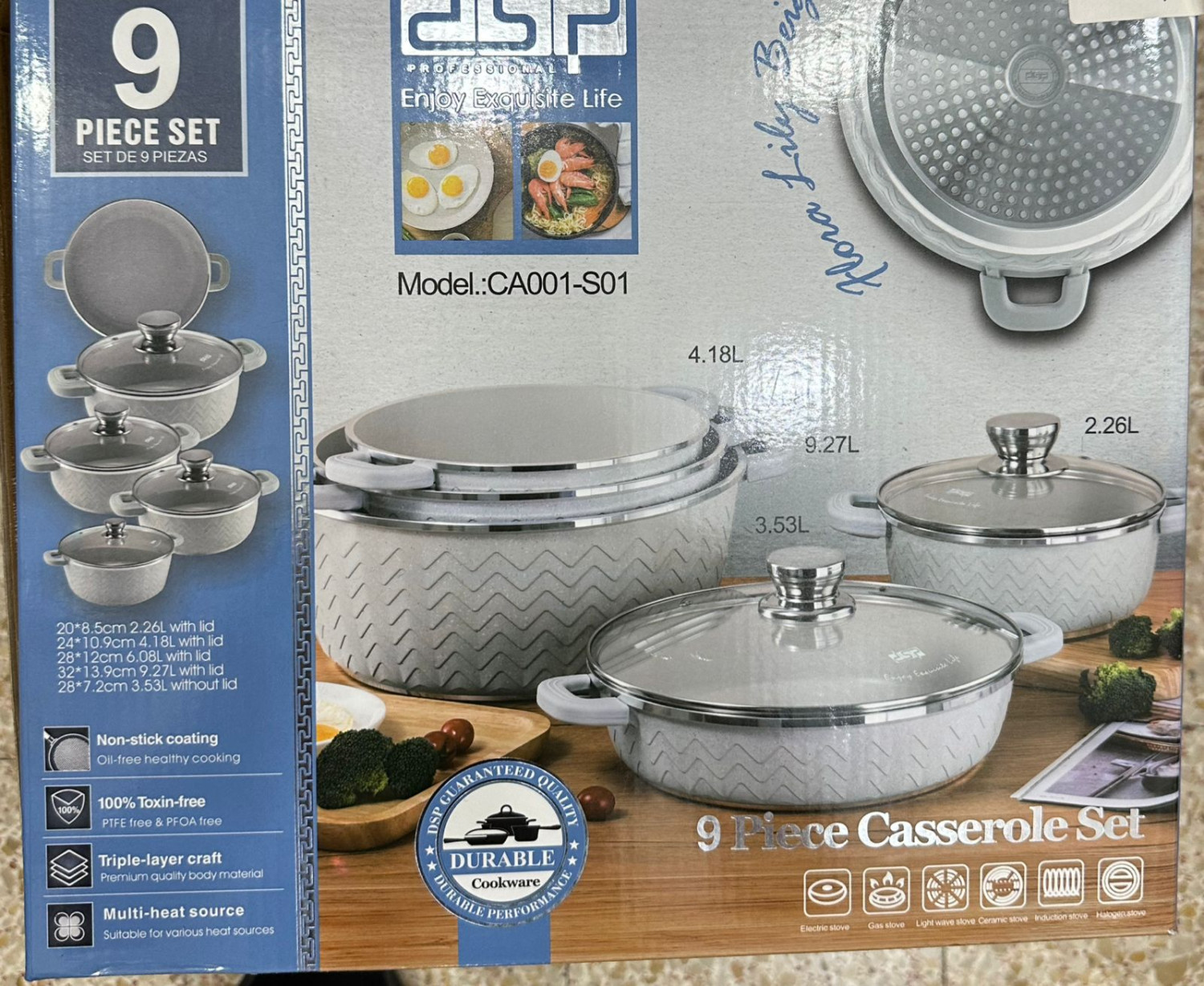9 Piece Casserole Set