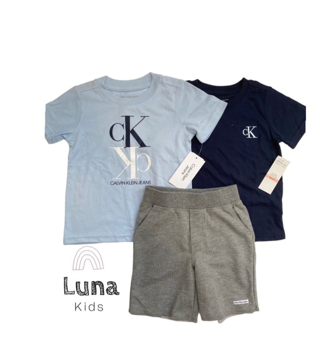 Calvin Klein Boys 3 Pieces Short Set