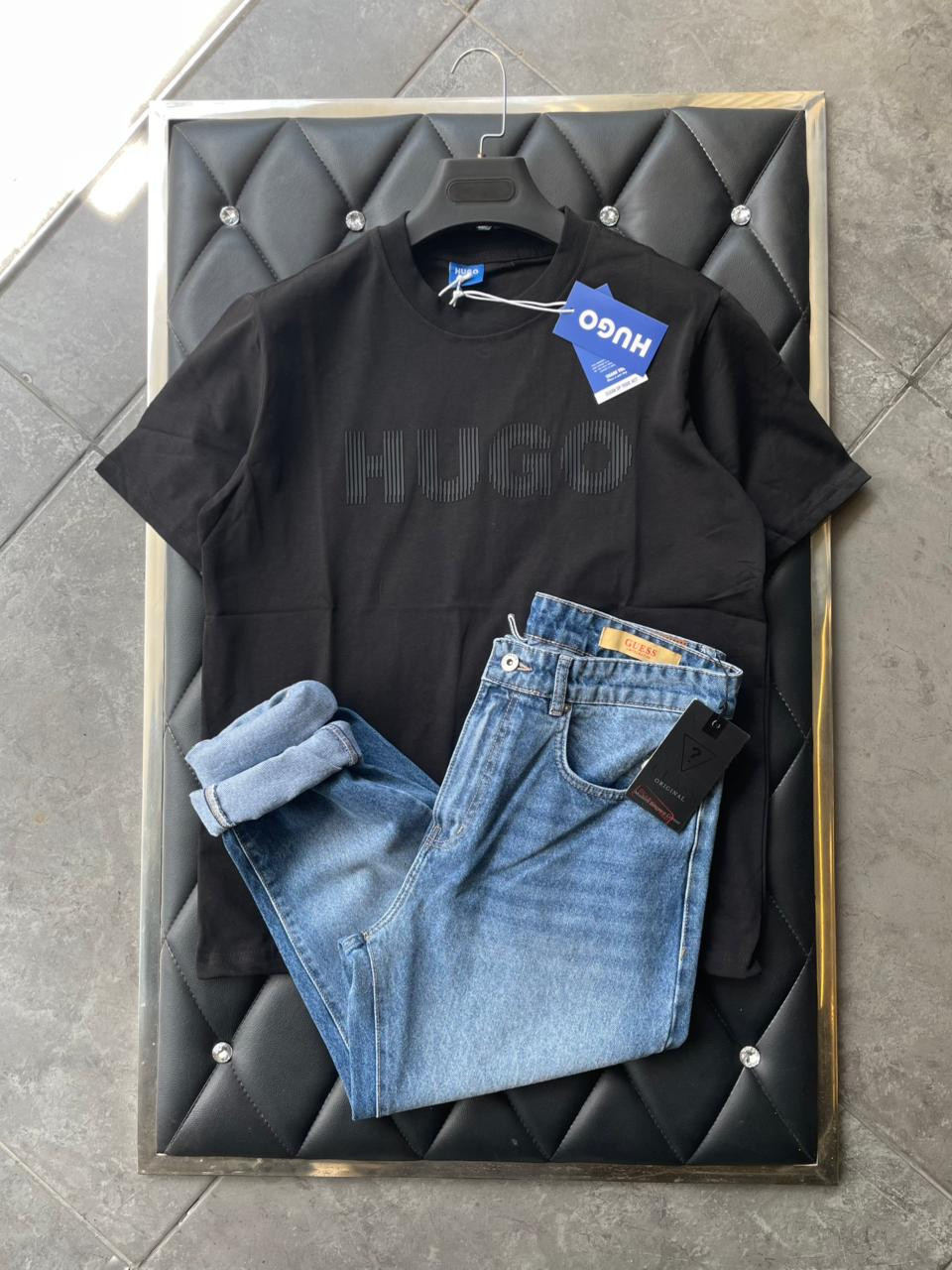 Black Hugo Set T-shirt and Jeans