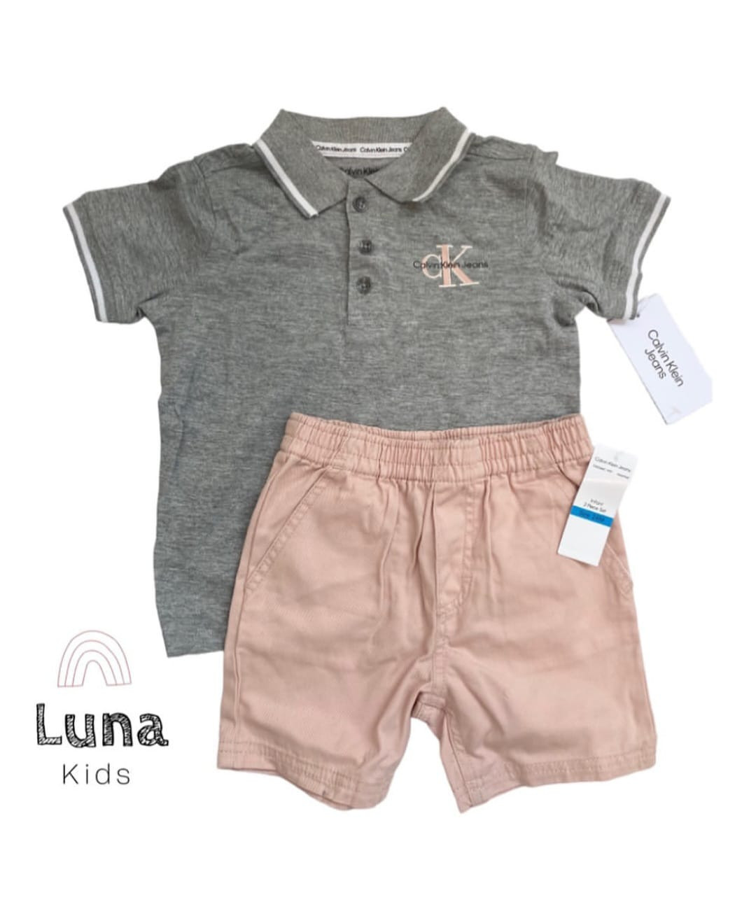 Calvin Klein Baby Boys 2 Pieces Short Set